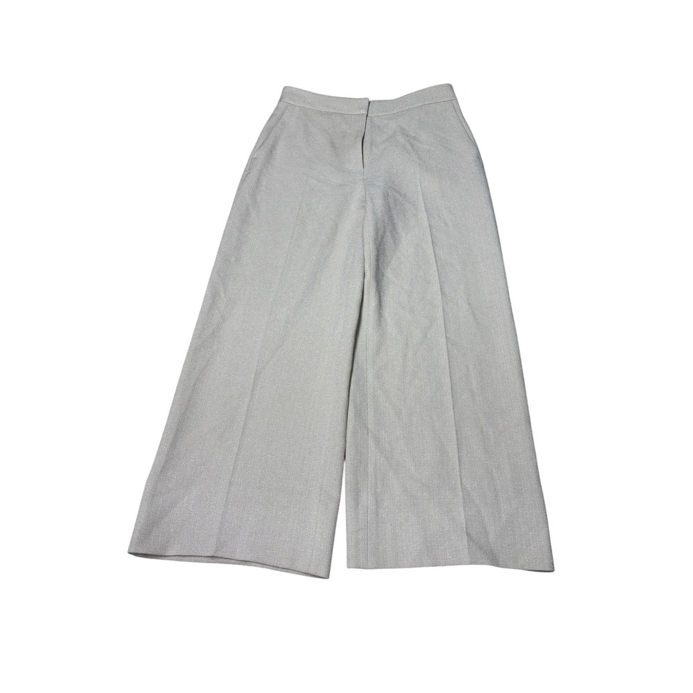 MM.LaFleur Silver Grey Textured Wide Leg Culotte Pants Womens Size 2 W27 L25